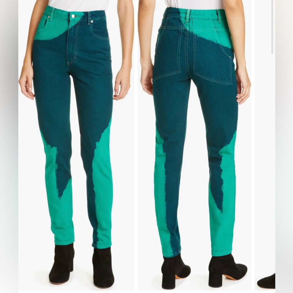 EL Hand Dyed High Waist Straight Leg Jeans